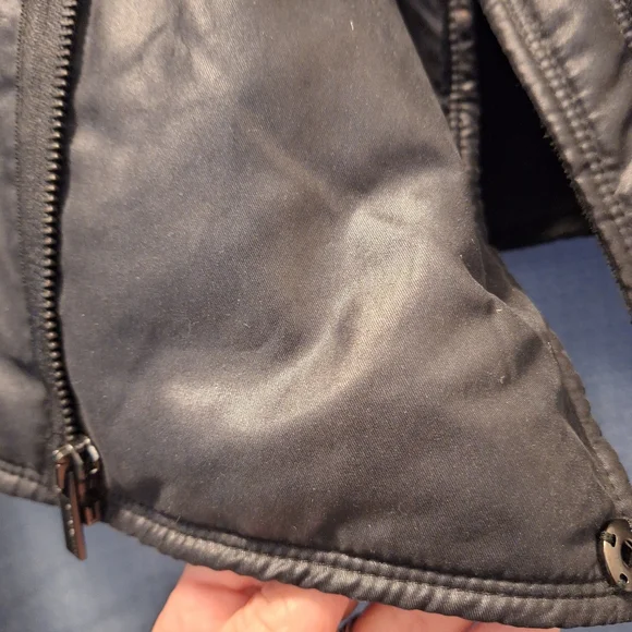 BCBG Max Azria Asymetrical Zipper Front Black Jacket Small - Picture 3 of 4